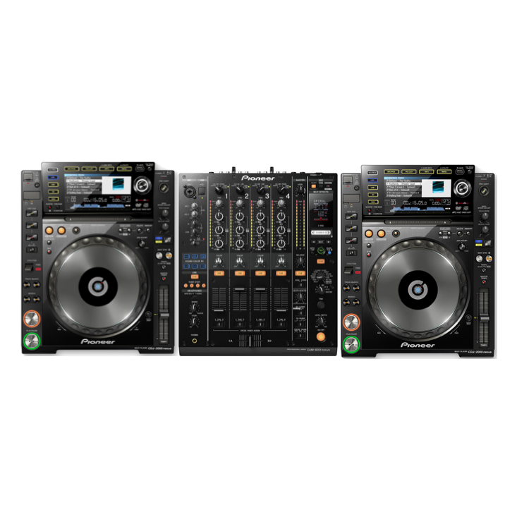 2 x Pioneer CDJ2000nxs + 1 x Pioneer DJM900nxscopy