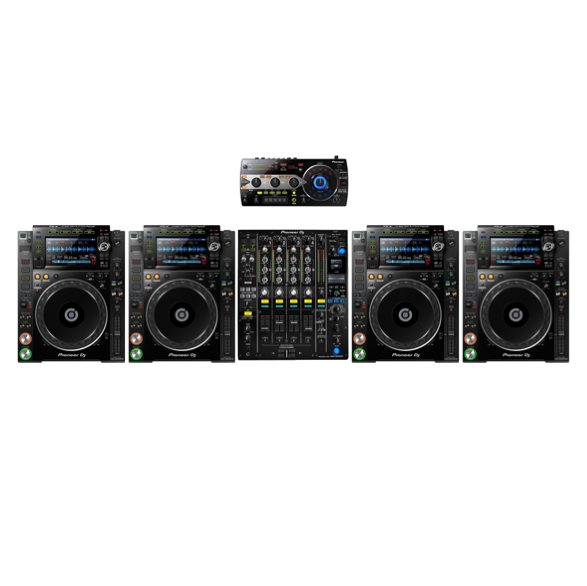 4 x Pioneer CDJ2000nxs2 + 1 x Pioneer DJM900nxs2 + 1 x Pioneer RMX1000-k