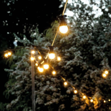 black festoon lighting